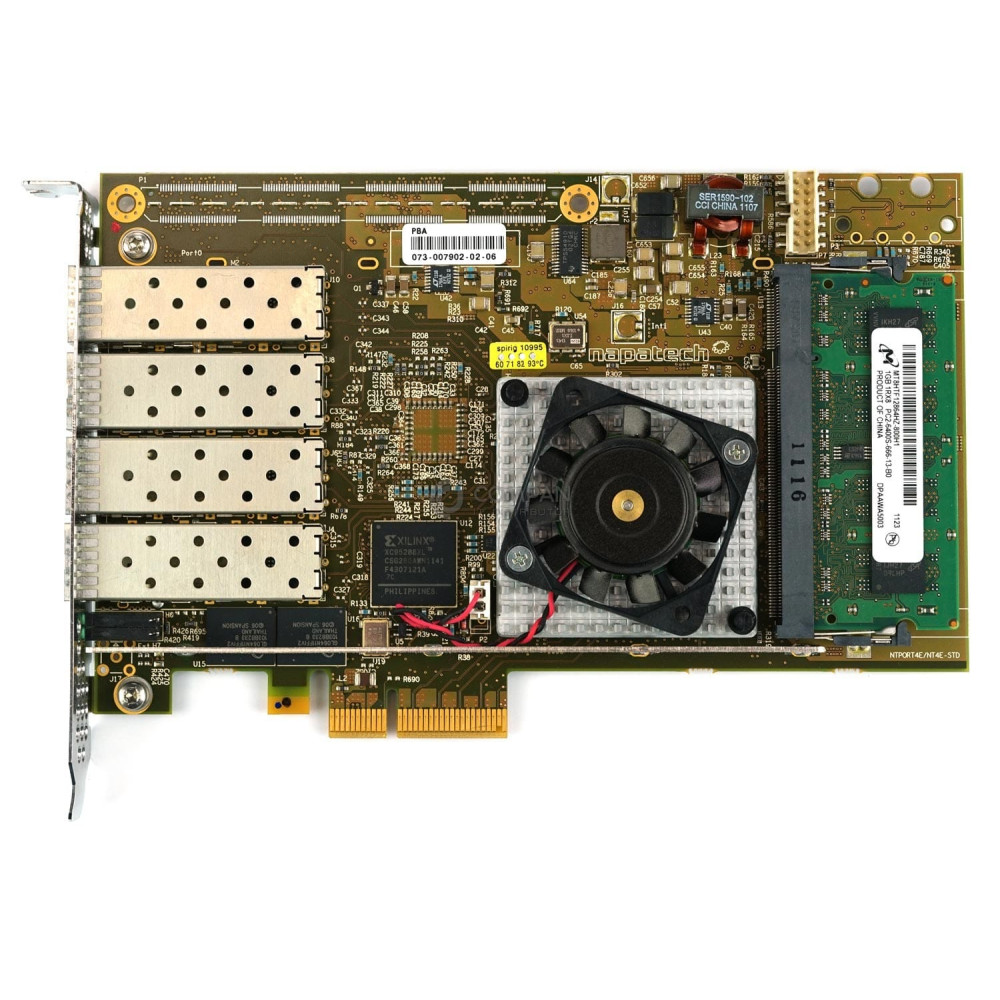 073-007902-02 NAPATECH NT4E-4-STD QUAD PORT PCI-E NETWORK ADAPTER 801-0077-03-02